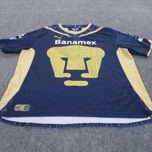 Puma Mexico Jersey Adult XL Banamex Soccer Shirt Blue Gold Athletic Mens